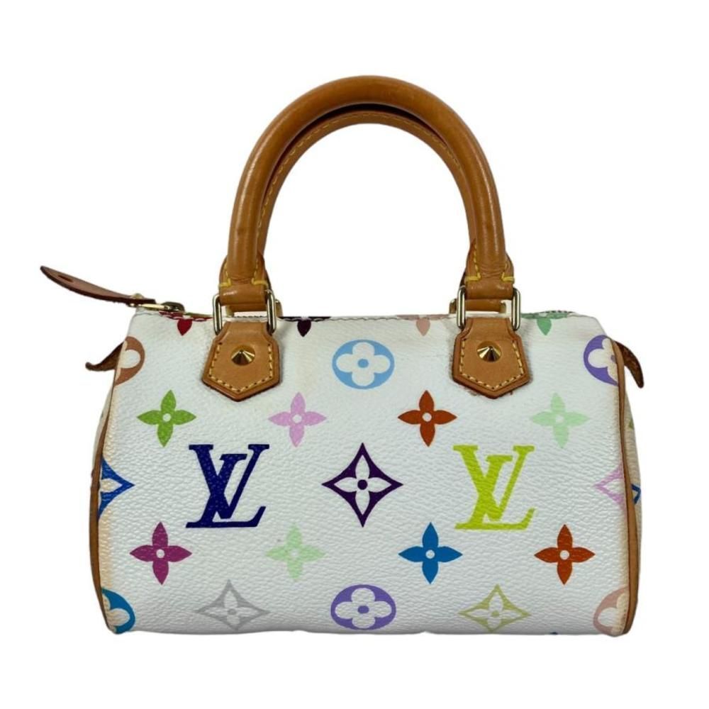 Louis Vuitton Monogram Mini Speedy Handbag White